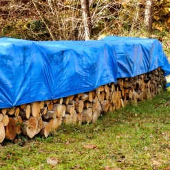 Abdeckplane Gewebeplane mit Ösen 1,5x6 m 180g/m² in Blau aus PE