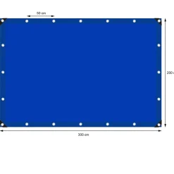 Abdeckplane Gewebeplane mit Ösen 2x3 m 180g/m² in Blau aus PE