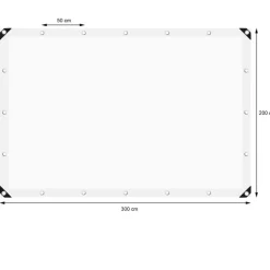 Abdeckplane Gewebeplane mit Ösen 2x3 m 180g/m² in Weiß aus PEAbdeckplane Gewebeplane mit Ösen 2x3 m 180g/m² in Weiß aus PE