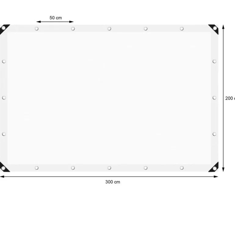 Abdeckplane Gewebeplane mit Ösen 2x3 m 180g/m² in Weiß aus PEAbdeckplane Gewebeplane mit Ösen 2x3 m 180g/m² in Weiß aus PE