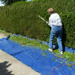 Abdeckplane Gewebeplane mit Ösen 3x4 m 180g/m² in Blau aus PE