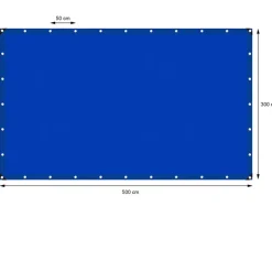 Abdeckplane Gewebeplane mit Ösen 3x5 m 180g/m² in Blau aus PE