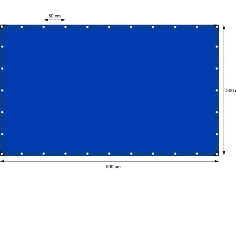 Abdeckplane Gewebeplane mit Ösen 3x5 m 180g/m² in Blau aus PE