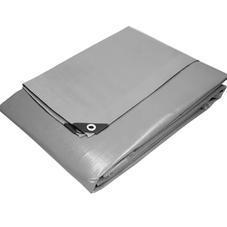 Abdeckplane Gewebeplane mit Ösen 3x5 m 180g/m² in Grau aus PE