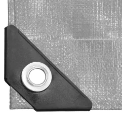 Abdeckplane Gewebeplane mit Ösen 3x5 m 180g/m² in Grau aus PE