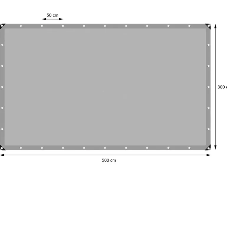 Abdeckplane Gewebeplane mit Ösen 3x5 m 180g/m² in Grau aus PE