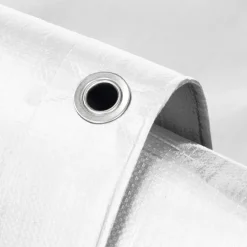 Abdeckplane Gewebeplane mit Ösen 4x6 m 180g/m² in Weiß aus PE