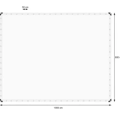 Abdeckplane Gewebeplane mit Ösen 8x10 m 180g/m² in Weiß aus PE