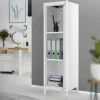Aktenschrank Spindschrank 1-türig 38x38x137,5 cm Weiß aus Stahl ML-Design