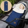 Babyfußsack 94x48x10 cm Blau aus Polyester Joyz
