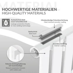 Badheizkörper Einlagig Vertikal 600x300 mm Weiß mit Mittelanschluss LuxeBath