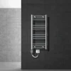 Badheizkörper Elektrisch mit Heizstab 300W 400x800 mm Chrom gerade mit Seitenanschluss