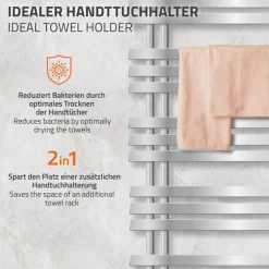 Badheizkörper Iron EM mit Heizstab 1200W 600x1200 mm Chrome