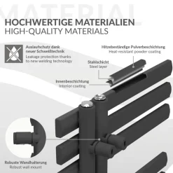 Badheizkörper Iron EM 500x1000 mm Anthrazit