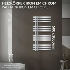Badheizkörper Iron EM 500x1000 mm Chrome