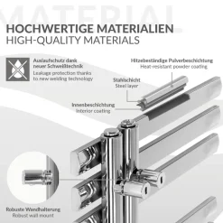 Badheizkörper Iron EM 500x1200 mm Chrome