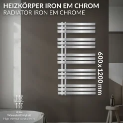 Badheizkörper Iron EM 600x1200 mm Chrome
