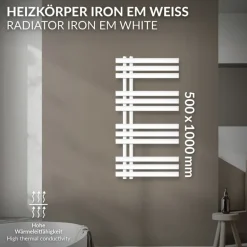 Badheizkörper Iron EM 500x1000 mm Weiß