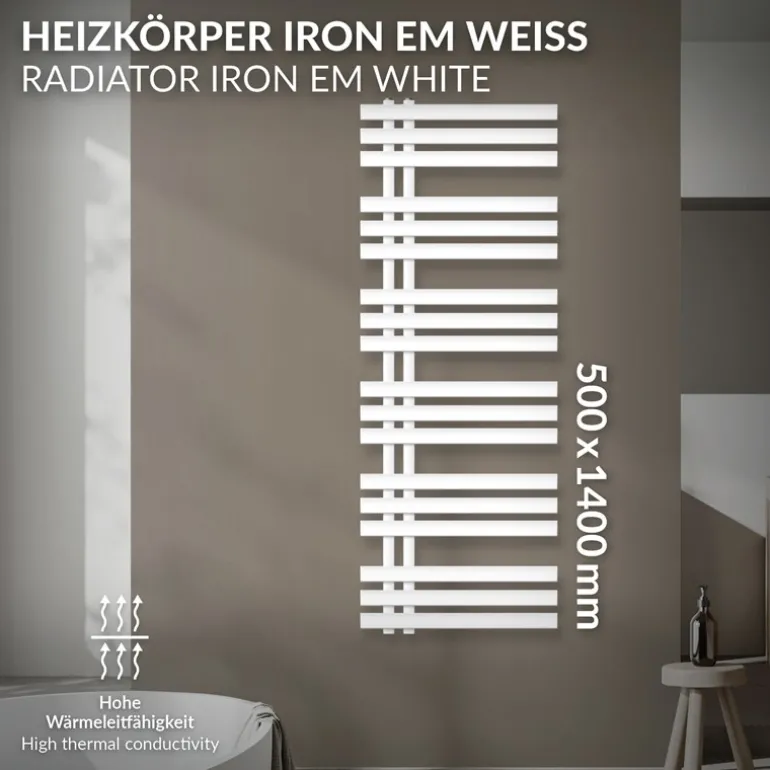 Badheizkörper Iron EM 500x1400 mm Weiß