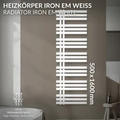 Badheizkörper Iron EM 500x1600 mm Weiß