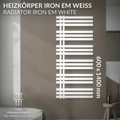 Badheizkörper Iron EM 600x1400 mm Weiß