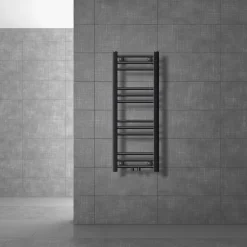 Badheizkörper Mittelanschluss 300x800 mm Anthrazit gerade inkl. Montagematerial LuxeBath