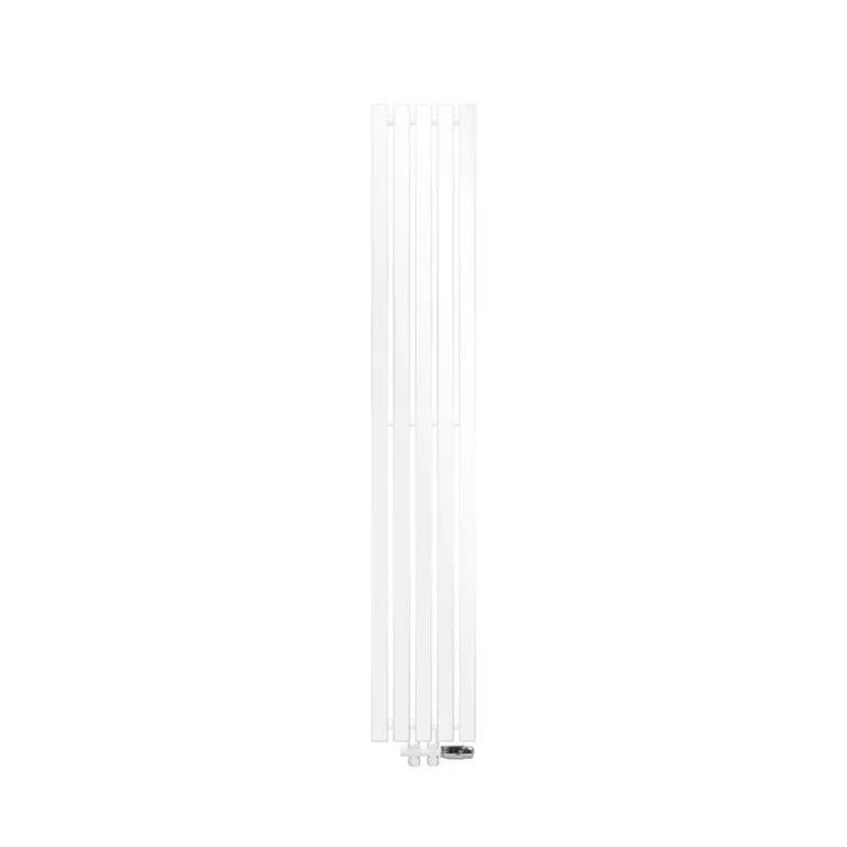 Badheizkörper Mittelanschluss 260x1600 mm Weiß mit Boden Thermostatventil LuxeBath