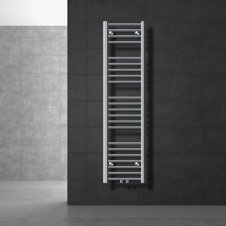 Badheizkörper Mittelanschluss 300x1400 mm Chrome gerade inkl. Montagematerial LuxeBath