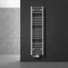 Badheizkörper Mittelanschluss 300x1400 mm Chrome gerade mit Universale Anschlussgarnitur LuxeBath