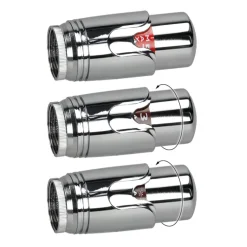 Badheizkörper Mittelanschluss 300x1400 mm Chrome gerade mit Universale Anschlussgarnitur LuxeBath