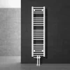 Badheizkörper Mittelanschluss 300x1400mm Weiß gerade mit Boden Anschlussgarnitur LuxeBath