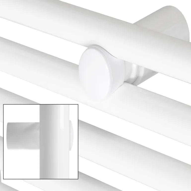 Badheizkörper Mittelanschluss 300x1800 mm Weiß gerade inkl. Montagematerial LuxeBath