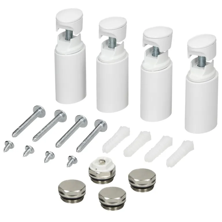 Badheizkörper Mittelanschluss 400x800 mm Weiß gerade inkl. Montagematerial LuxeBath