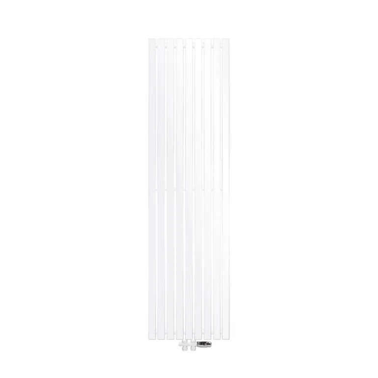 Badheizkörper Mittelanschluss 480x1800 mm Weiß mit Boden Anschlussgarnitur LuxeBath