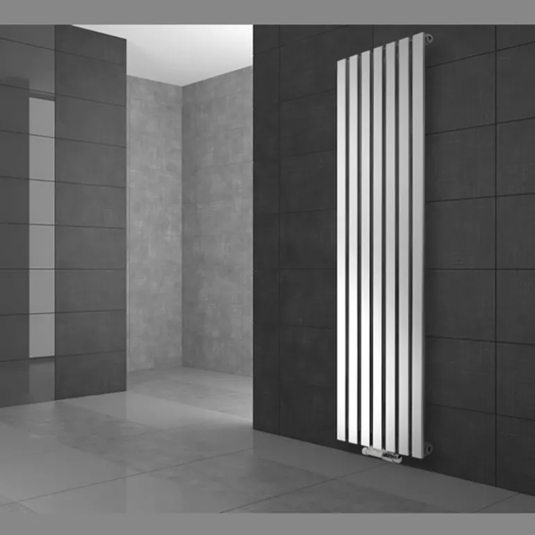 Badheizkörper Mittelanschluss 480x1800 mm Weiß mit Wand Anschlussgarnitur LuxeBath