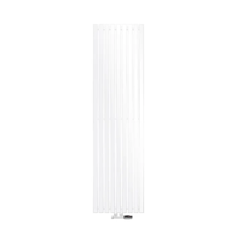 Badheizkörper Mittelanschluss 480x1800 mm Weiß mit Wand Anschlussgarnitur LuxeBath