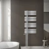 Badheizkörper Mittelanschluss 500x1000 mm Chrome mit Boden Anschlussgarnitur LuxeBath