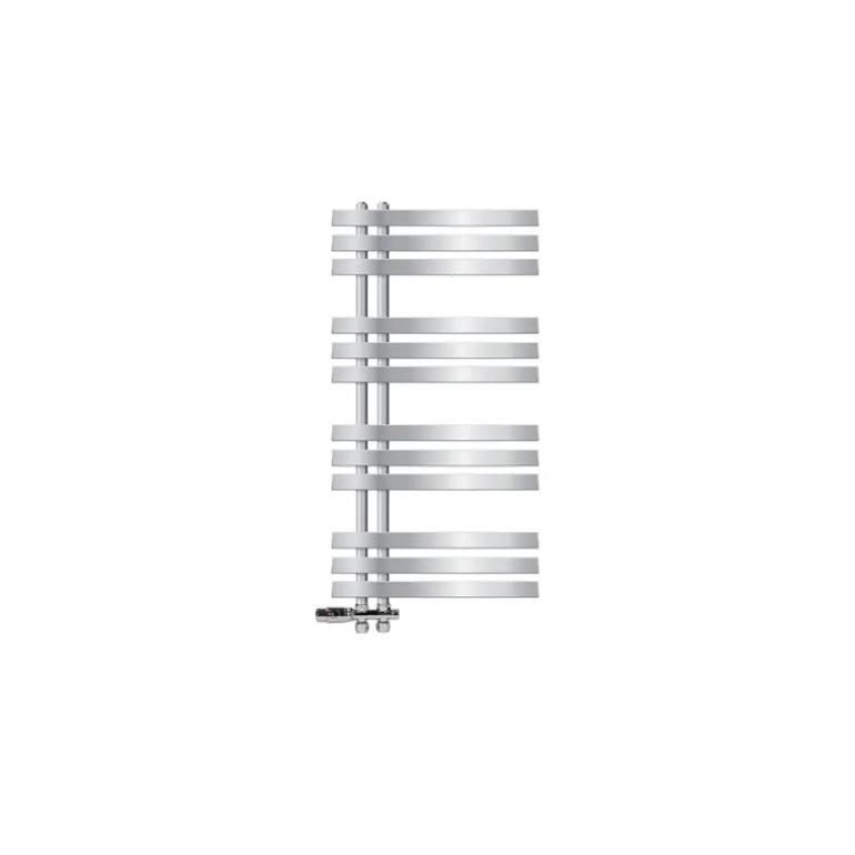 Badheizkörper Mittelanschluss 500x1000 mm Chrome mit Boden Anschlussgarnitur LuxeBath