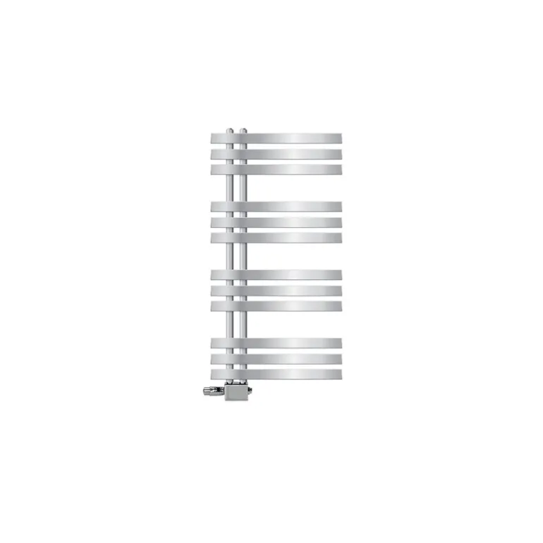Badheizkörper Mittelanschluss 500x1000 mm Chrome mit Universale Anschlussgarnitur LuxeBath