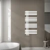 Badheizkörper Mittelanschluss 500x1000 mm Weiß mit Wand Anschlussgarnitur LuxeBath