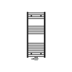 Badheizkörper Mittelanschluss 500x1200 mm Anthrazit gerade mit Universale Anschlussgarnitur LuxeBath