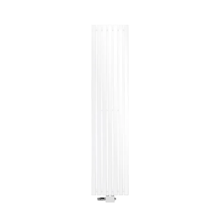 Badheizkörper Mittelanschluss 370x1800 mm Weiß mit Universal Thermostatventil LuxeBath