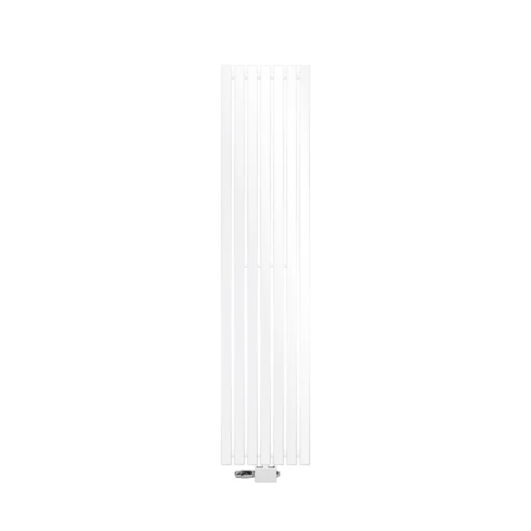 Badheizkörper Mittelanschluss 370x1800 mm Weiß mit Universal Thermostatventil LuxeBath