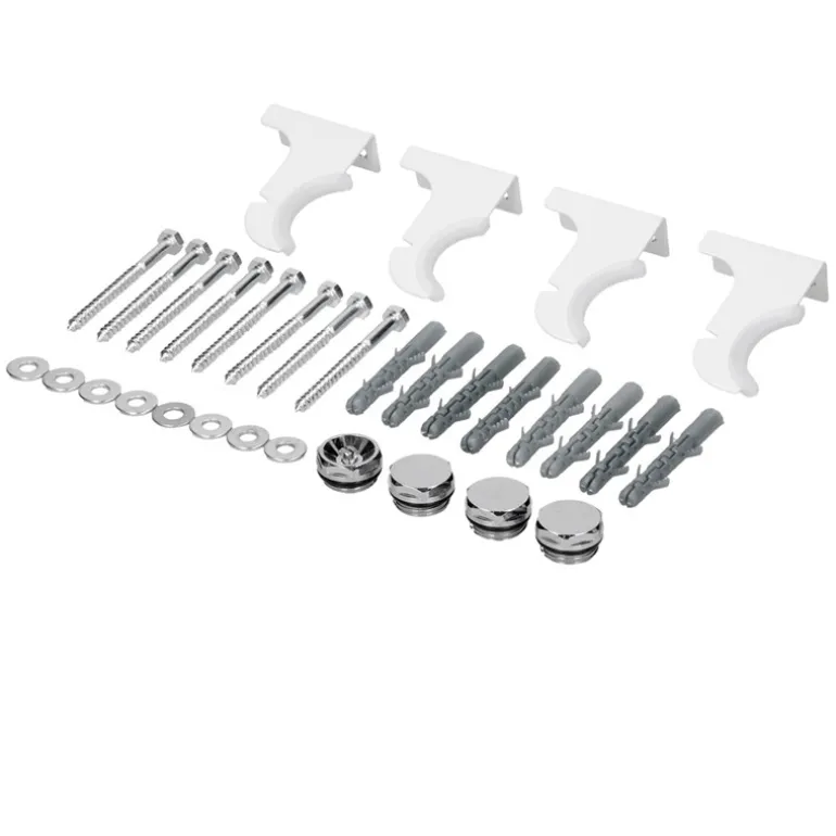 Badheizkörper Mittelanschluss 370x1800 mm Weiß mit Wand Thermostatventil LuxeBath