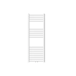 Badheizkörper Mittelanschluss 400x1200 mm Weiß gebogen inkl. Montagematerial LuxeBath