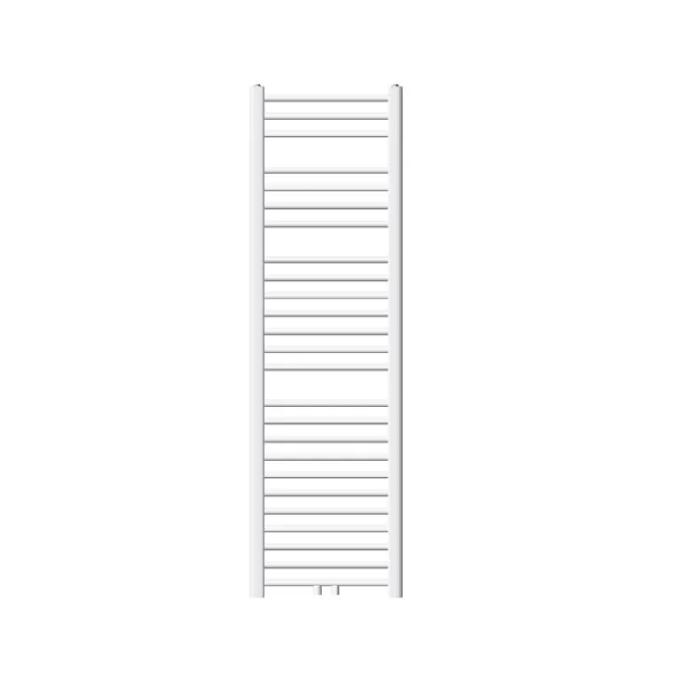 Badheizkörper Mittelanschluss 400x1500 mm Weiß gebogen inkl. Montagematerial LuxeBath