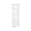Badheizkörper Mittelanschluss 400x1500 mm Weiß gebogen mit Boden Anschlussgarnitur LuxeBath