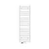 Badheizkörper Mittelanschluss 400x1500 mm Weiß gebogen mit Wand Anschlussgarnitur LuxeBath