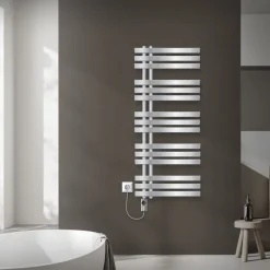Badheizkörper Mittelanschluss 500x1200 mm Chrom mit Heizstab 1200W LuxeBath