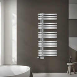 Badheizkörper Mittelanschluss 500x1200 mm Chrome mit Universal Anschlussgarnitur LuxeBath